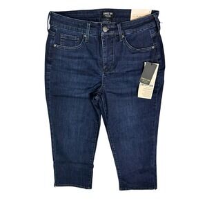 Curves 360 by NYDJ Slim Straight‎ Crop Side Split Denim Jeans Women's Size 6 NWT